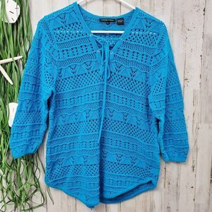 Jeanne Pierre Sweater Blue Size XL